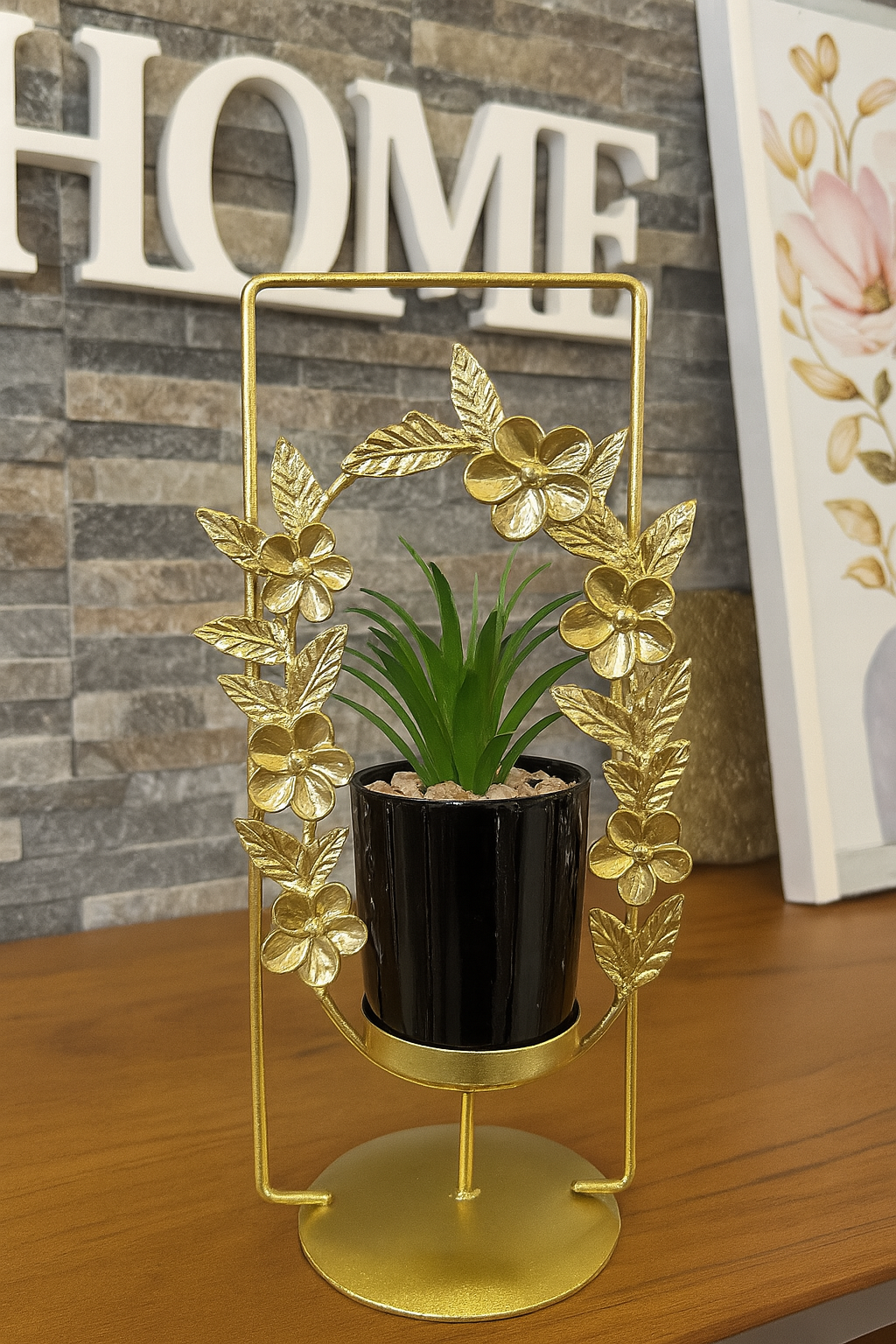 Ginkgo Gold Leaf Decor Pot