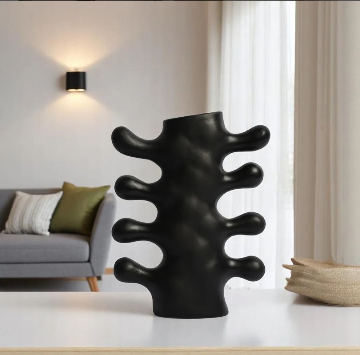 Minimalist Unglazed Ceramic Vase