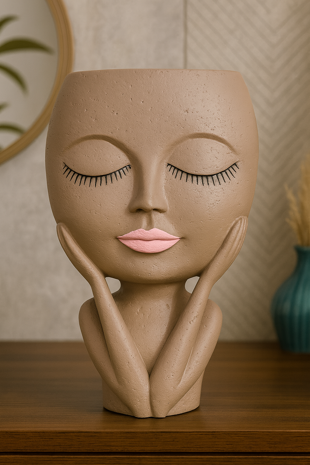 Serenity Face Planter Sculpture