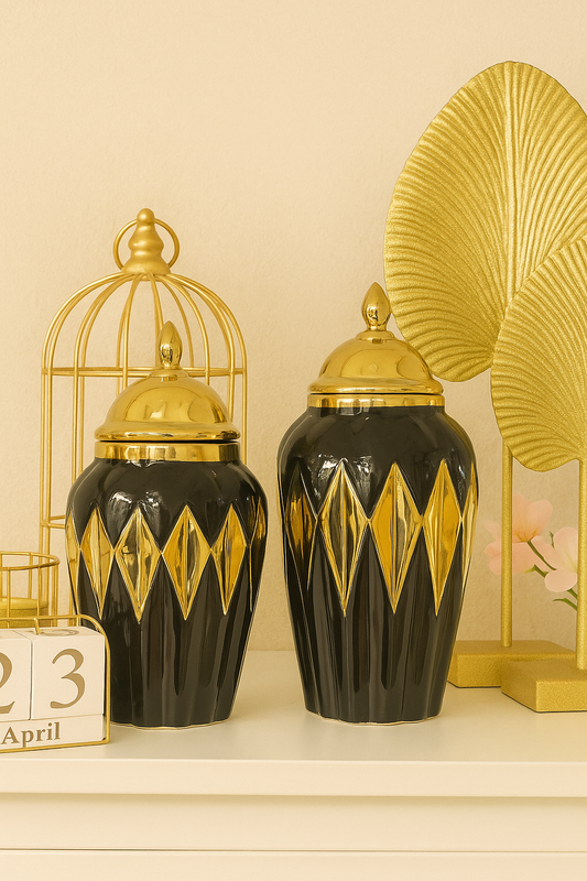 Royal Diamond Cut Jar Duo