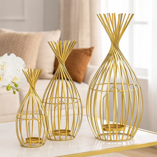 Elegant Gold Wire Lantern