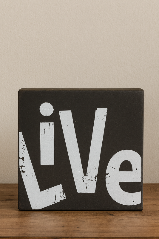 LIVE Rustic Wooden Sign