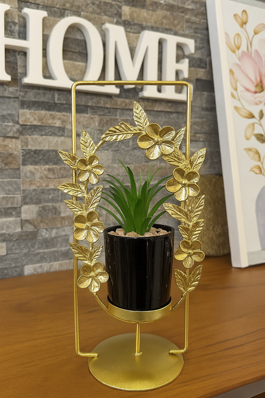 Ginkgo Gold Leaf Decor Pot