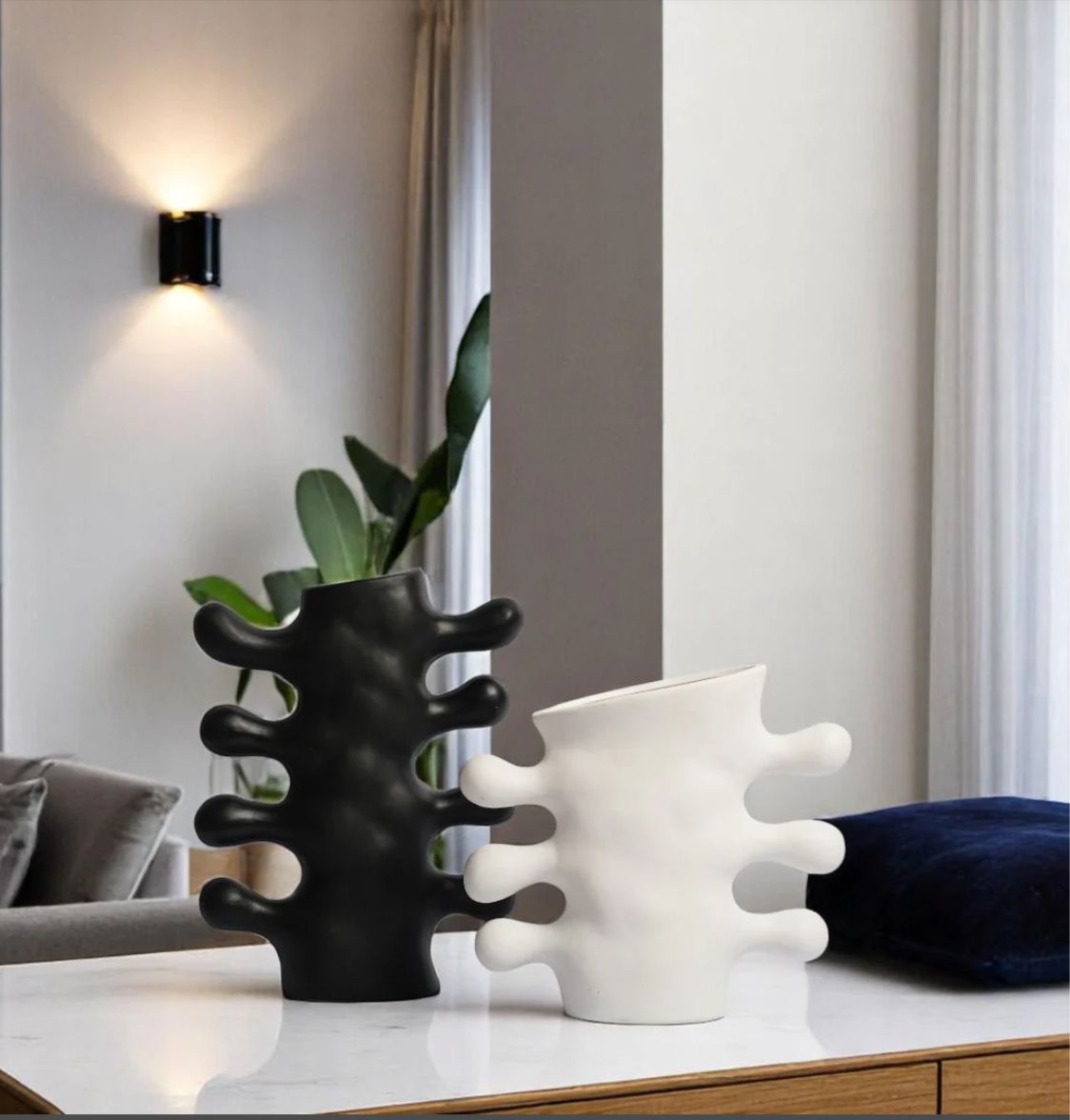 Minimalist Unglazed Ceramic Vase