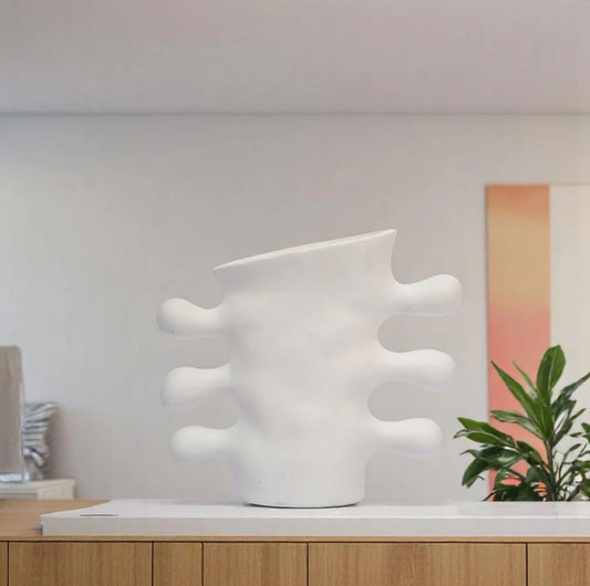 Minimalist Unglazed Ceramic Vase
